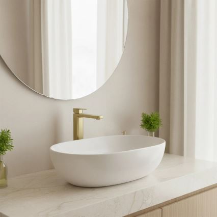 REA-B0977 - Waschtischarmatur ARLO 30 cm, gebürstetes Gold