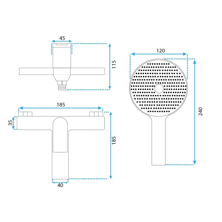 REA-B1129 - AVALON Badewannenset Gold
