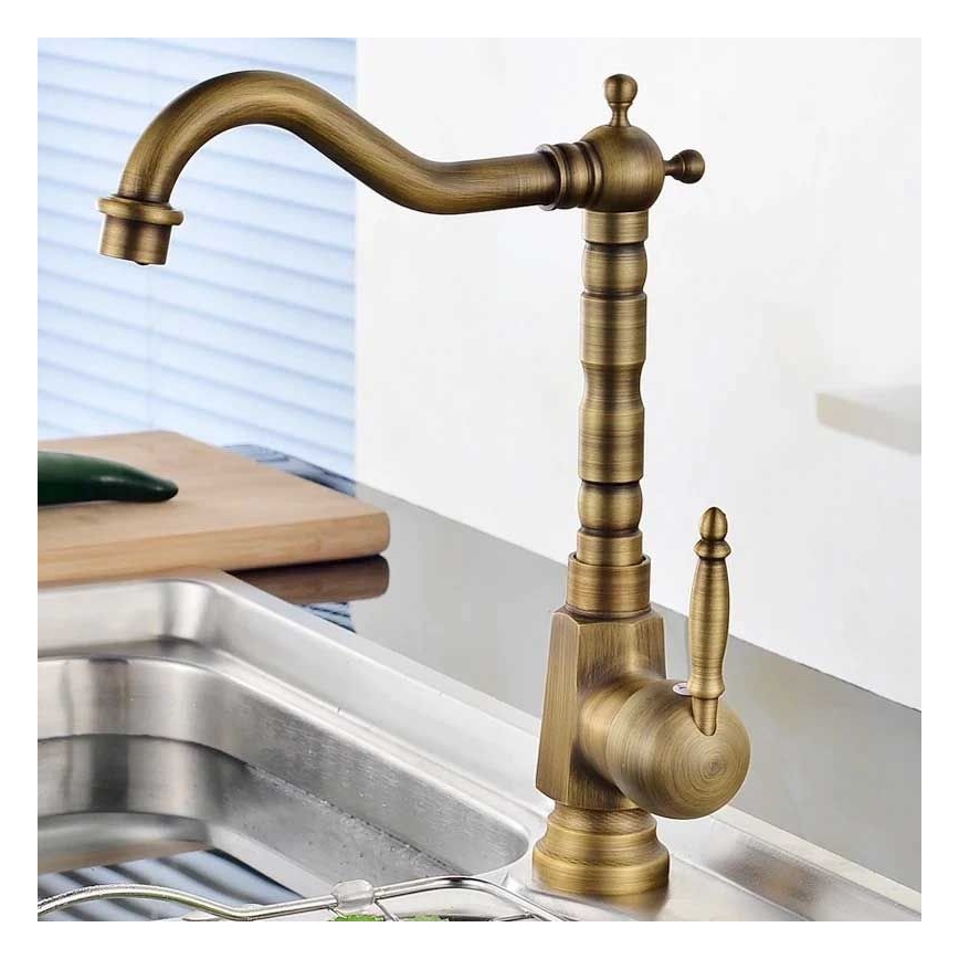 REA-B2150 - Waschtischarmatur BONA 28,5 cm, gebürstetes Gold
