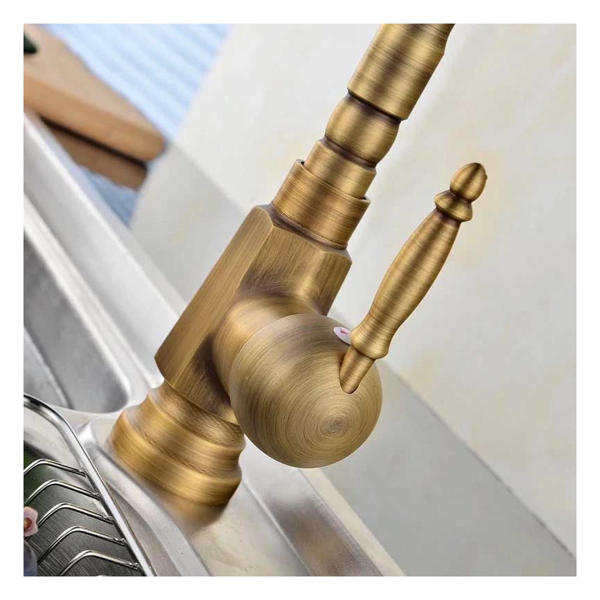 REA-B2150 - Waschtischarmatur BONA 28,5 cm, gebürstetes Gold