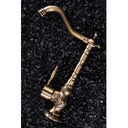 REA-B2500 - Waschtischarmatur VENICE 32 cm, gebürstetes Gold