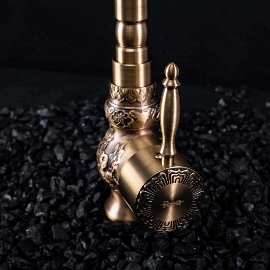REA-B2500 - Waschtischarmatur VENICE RETRO 32 cm, gebürstetes Gold