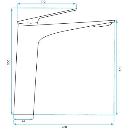 REA-B2704 - Waschbeckenarmatur AVALON 30 cm Titan