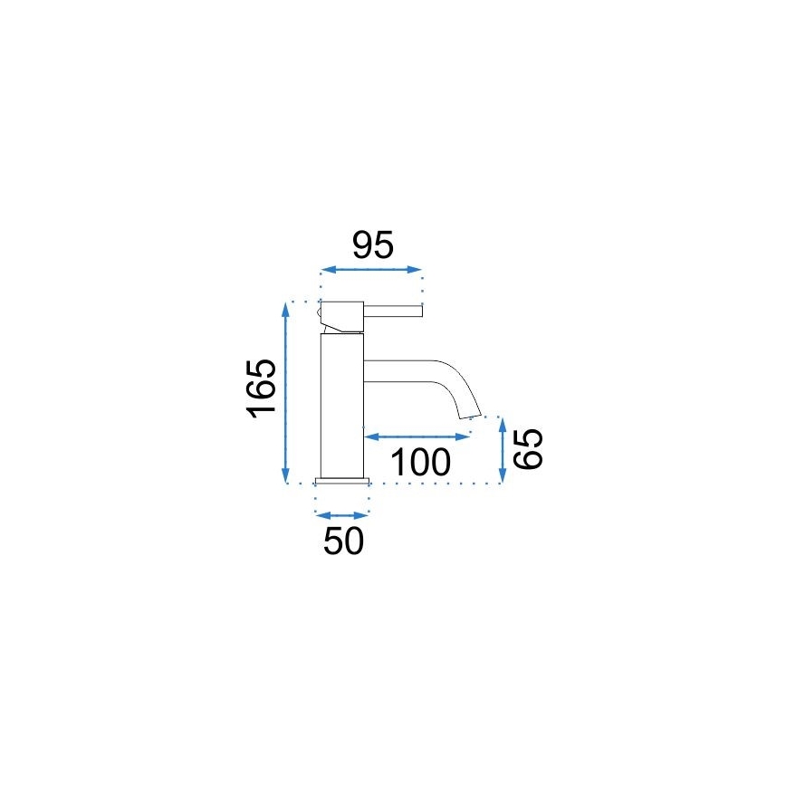 REA-B4102 - Waschtischarmatur LUNGO 16,5 cm schwarz