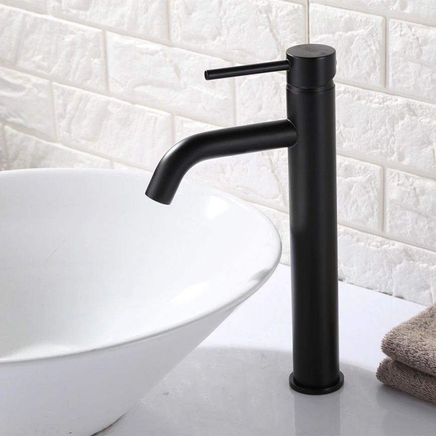 REA-B4103 - Waschtischarmatur LUNGO 28 cm schwarz