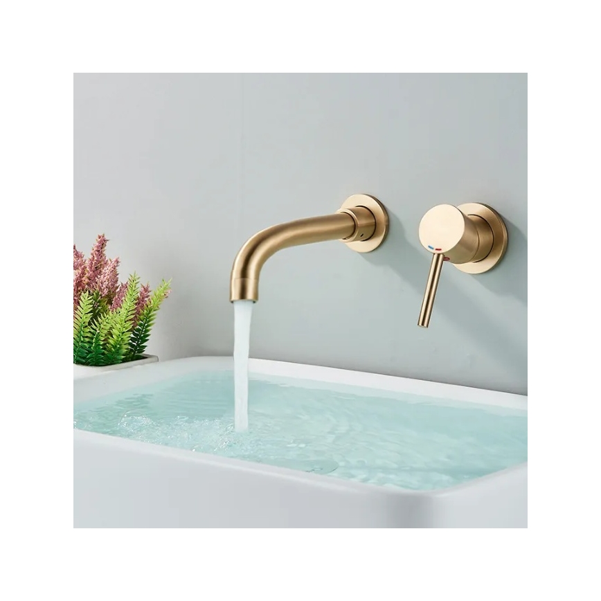 REA-B4109 - LUNGO Waschtischarmatur für Unterputzmontage, gebürstetes Gold