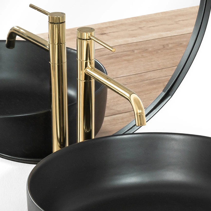 REA-B5002 - Waschtischarmatur LUGANO 34 cm gold