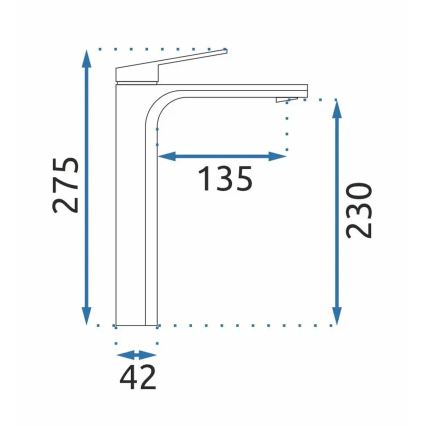 REA-B5062 - Waschtischarmatur MARCO 27,5 cm Titan