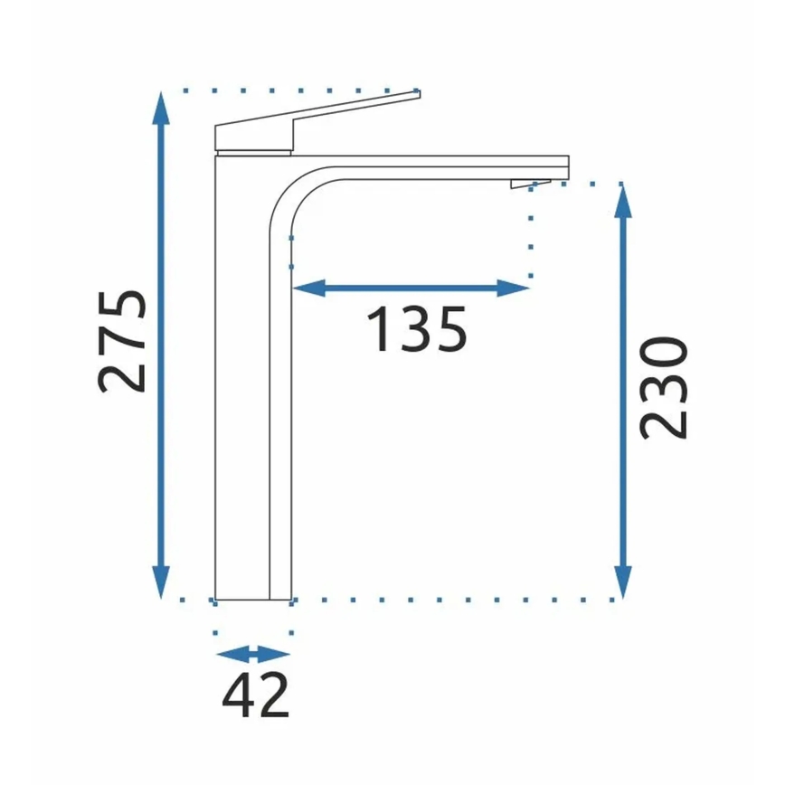 REA-B5062 - Waschtischarmatur MARCO 27,5 cm Titan