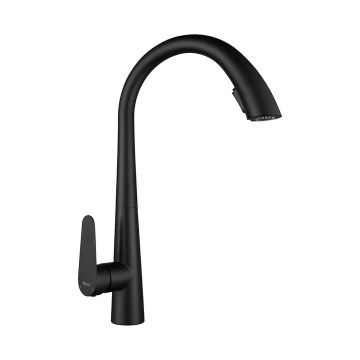 REA-B5313 - Spültischarmatur mit ausziehbarer Brause ROSS 43 cm schwarz