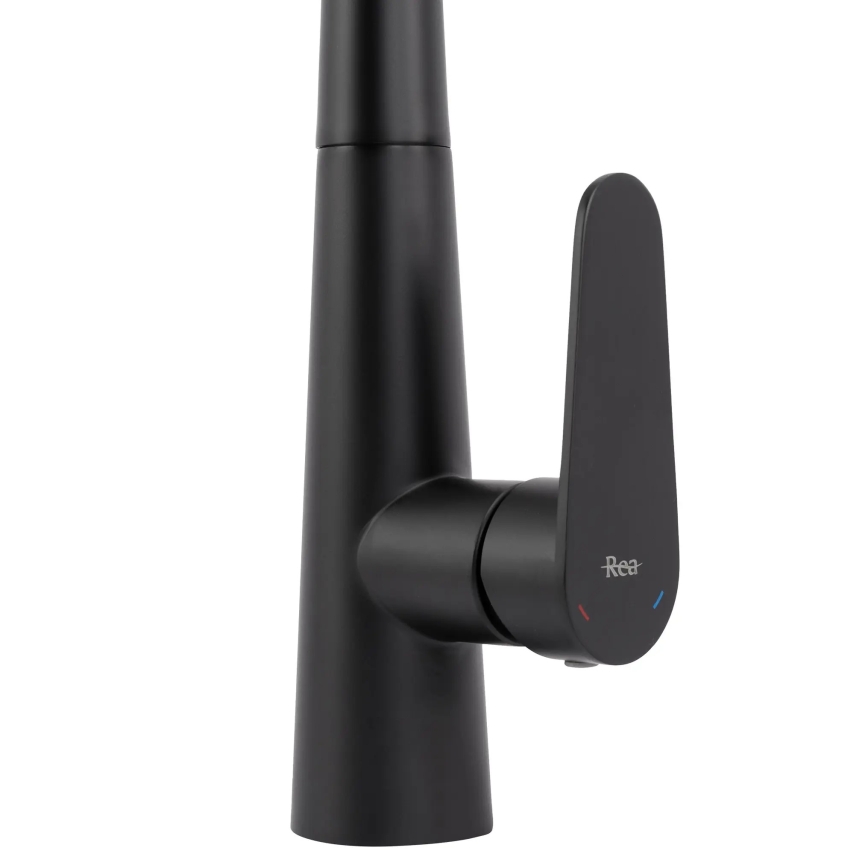 REA-B5313 - Spültischarmatur mit ausziehbarer Brause ROSS 43 cm schwarz