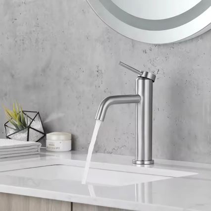 REA-B5324 - Waschtischarmatur CLIF 20,5 cm gebürsteter Stahl