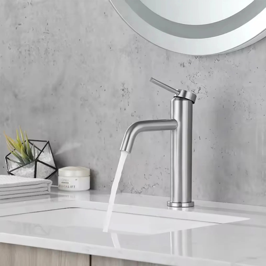 REA-B5324 - Waschtischarmatur CLIF 20,5 cm gebürsteter Stahl