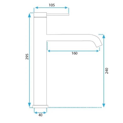 REA-B5325 - Waschtischarmatur CLIF 29,5 cm matt schwarz