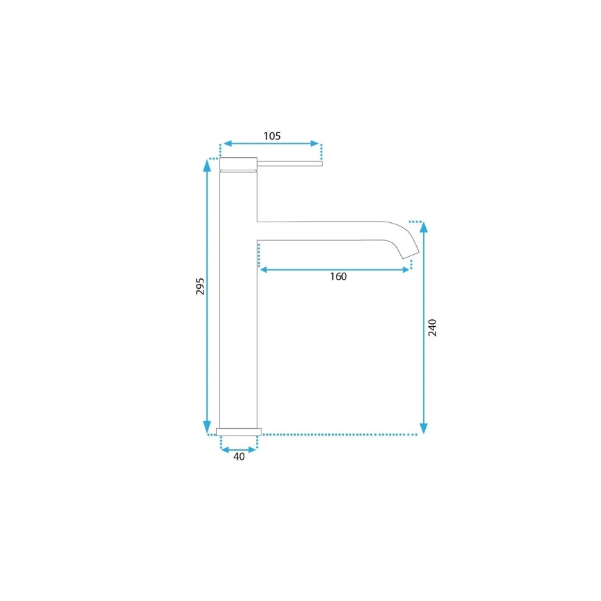 REA-B5325 - Waschtischarmatur CLIF 29,5 cm matt schwarz