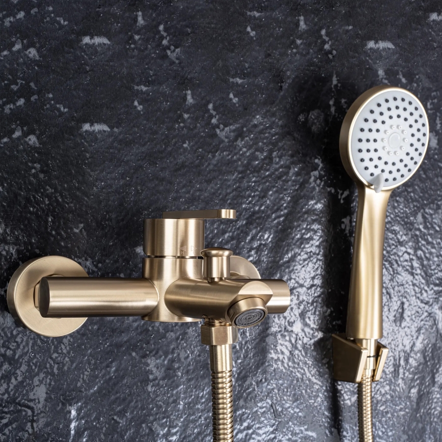 REA-B5513 - Badewannen-Set ONTARIO gebürstetes Gold