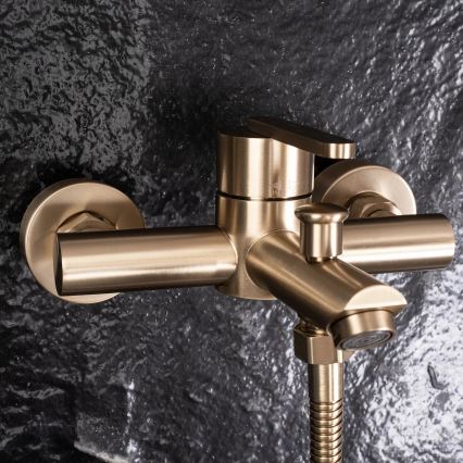 REA-B5513 - Badewannenset mit ONTARIO-Armatur in gebürstetem Gold