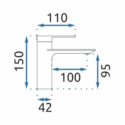 REA-B6202 - Waschbeckenarmatur STORM 15 cm, Hochglanz-Chrom