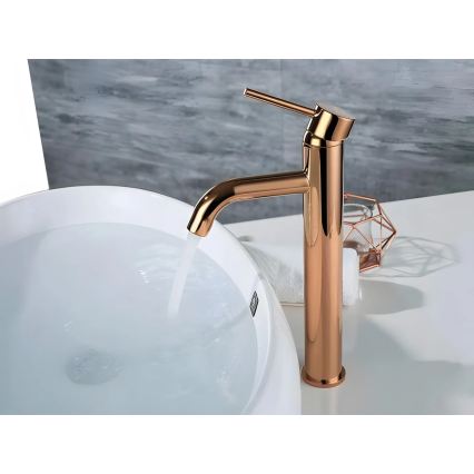 REA-B6321 - Waschtischarmatur LUNGO 28 cm Roségold
