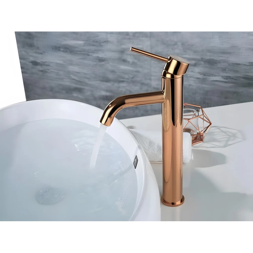 REA-B6321 - Waschtischarmatur LUNGO 28 cm Roségold