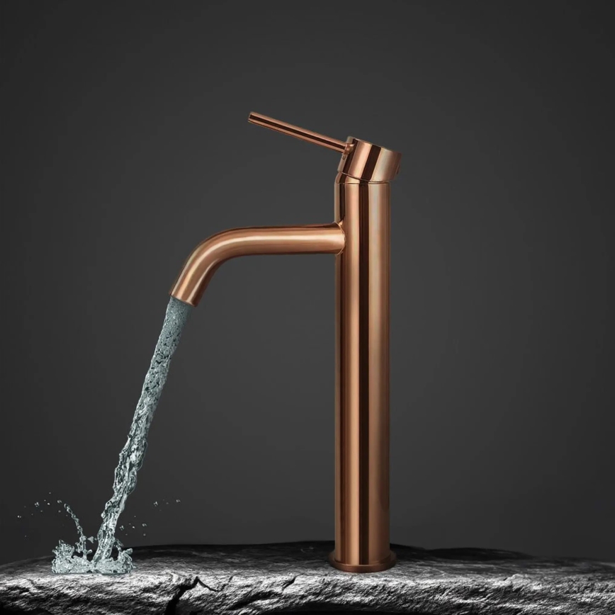 REA-B6321 - Waschtischarmatur LUNGO 28 cm Roségold
