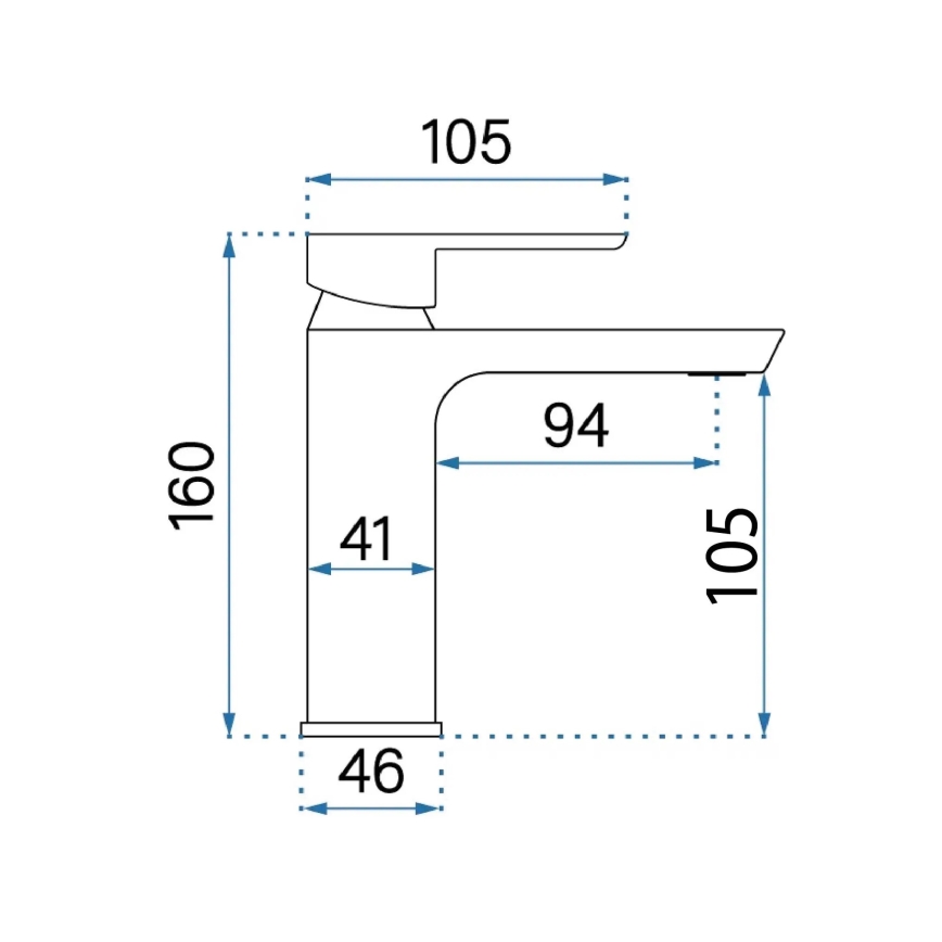 REA-B6410 - Waschbeckenarmatur ARGUS 16 cm gebürstetes Gold