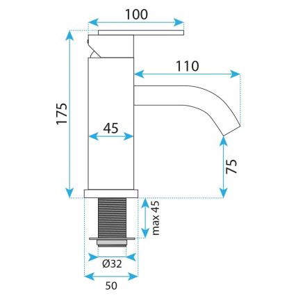 REA-B6444 - Waschtischarmatur FOSTER 18,2 cm goldfarben