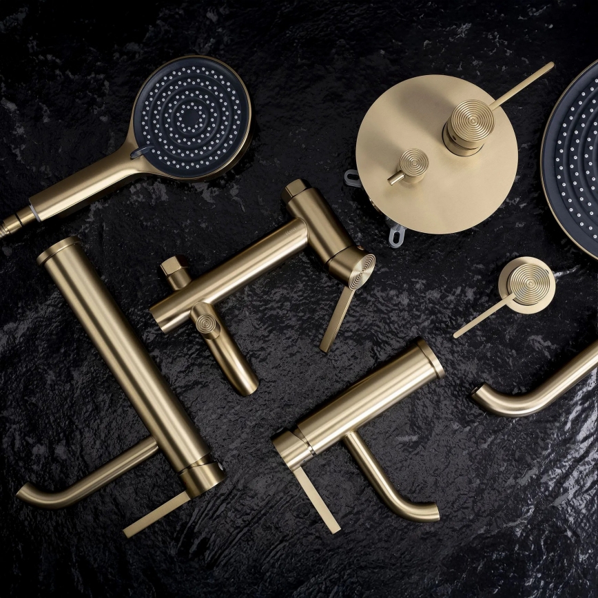REA-B6445 - Badewannen-Set FOSTER gebürstetes Gold