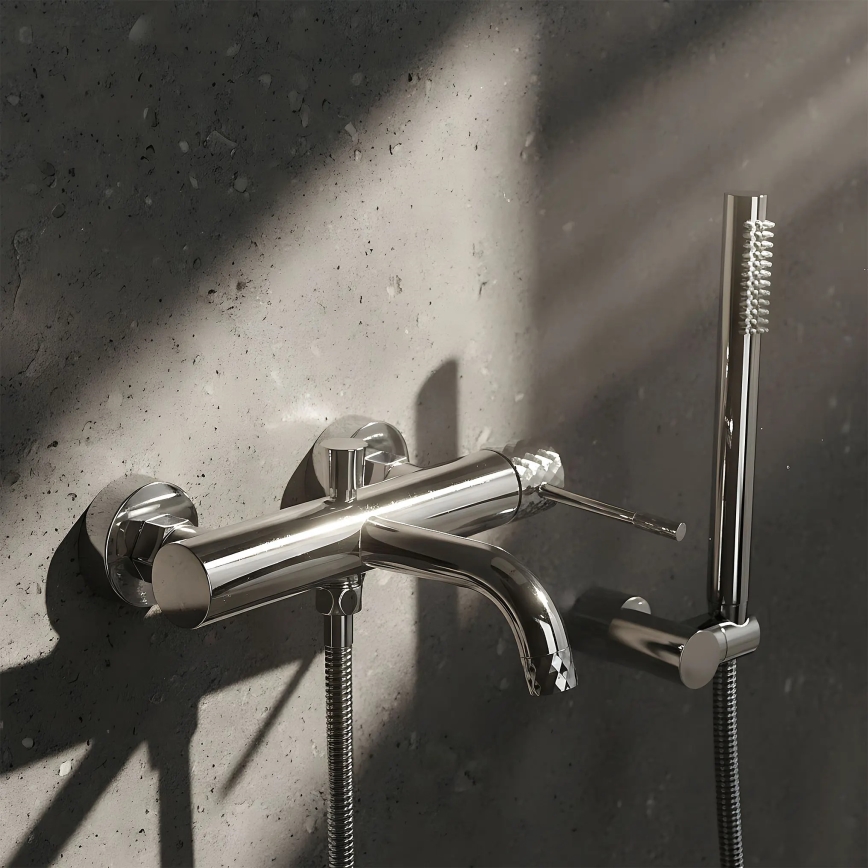 REA-B6447 - Badewannen-Set LUNGO DIAMOND glänzender Chrom