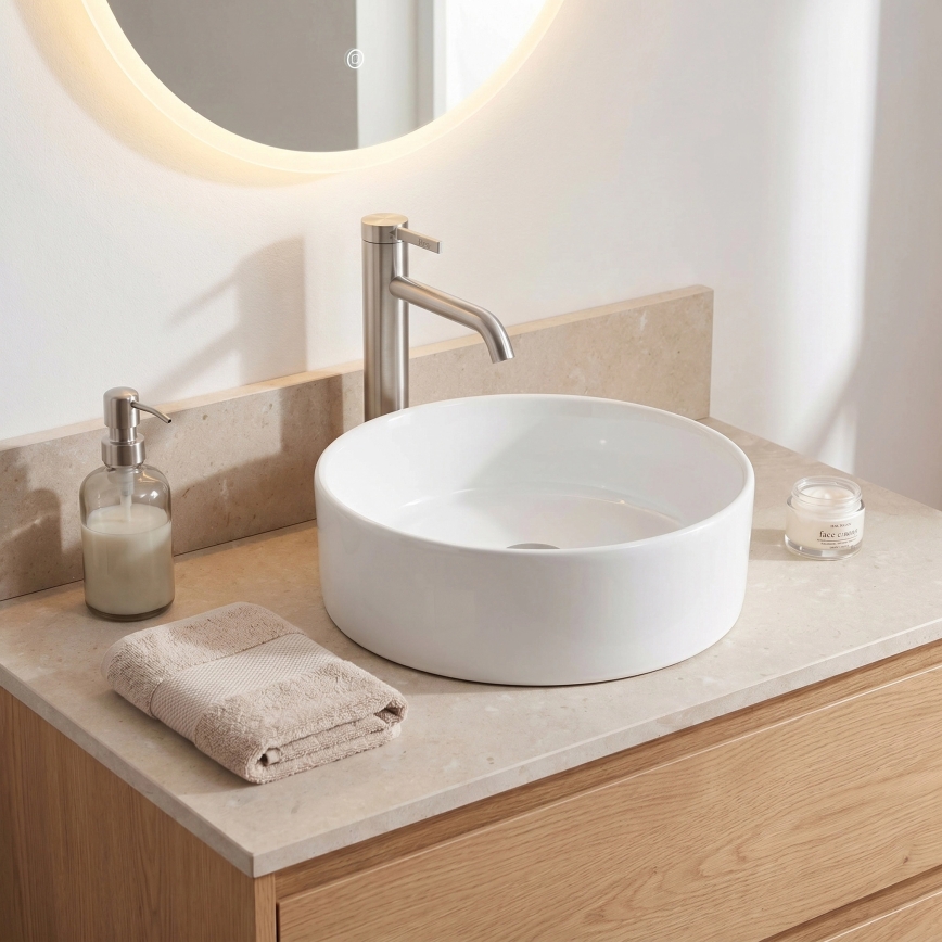 REA-B6538 - Waschtischarmatur RIVO 28 cm Nickel