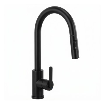 REA-B6571 - Küchenarmatur mit ausziehbarer Handbrause ONTARIO 38 cm schwarz