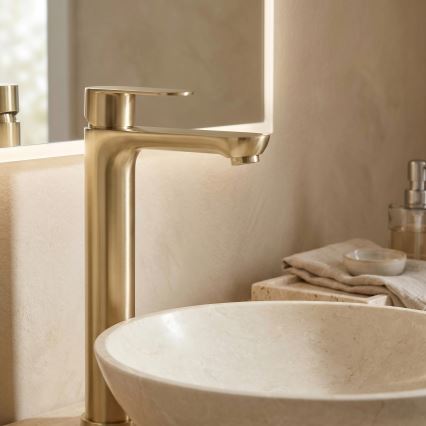 REA-B6671 - Waschbeckenarmatur LOGAN 29,5 cm gebürstetes Gold