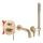 REA-B7503 - Wannen-Set LUNGO mit Unterputz-Armatur, gebürstetes Gold