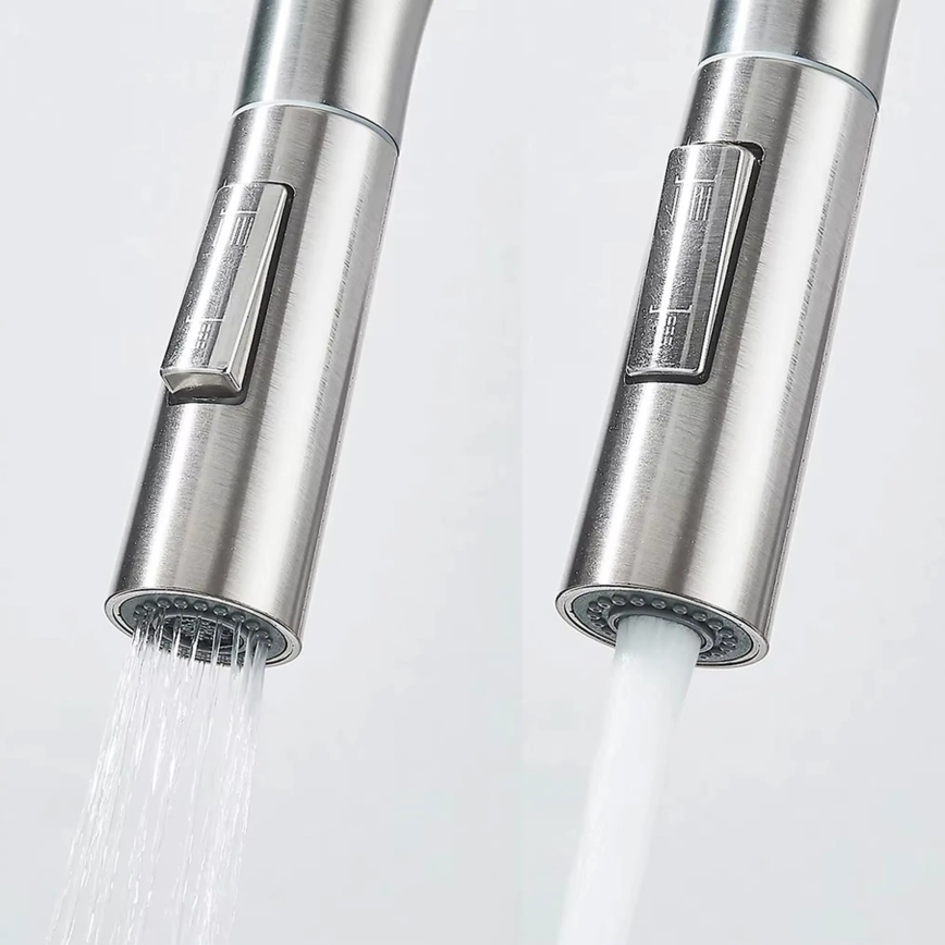 REA-B7563 - Küchenarmatur mit ausziehbarer Handbrause und integrierter Filterfunktion ECO FRESH, 37,5 cm, Nickel