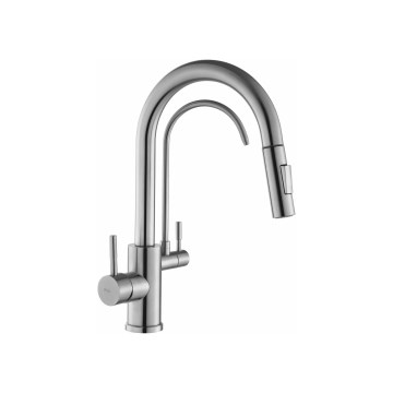 REA-B7564 - Spültischarmatur mit ausziehbarer Handbrause und ECO FRESH-Filterfunktion, 37,5 cm, Nickel