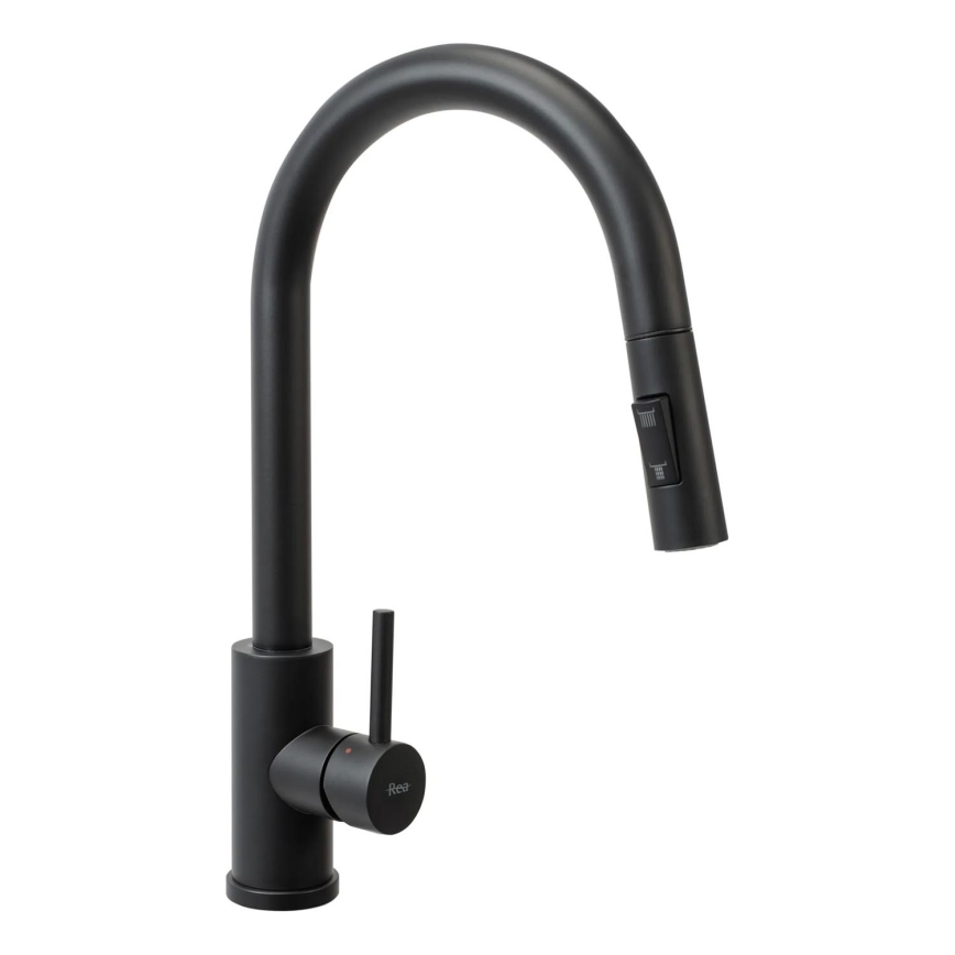 REA-B9147 - Küchenarmatur FRESH mit ausziehbarer Brause 39,5 cm matt schwarz