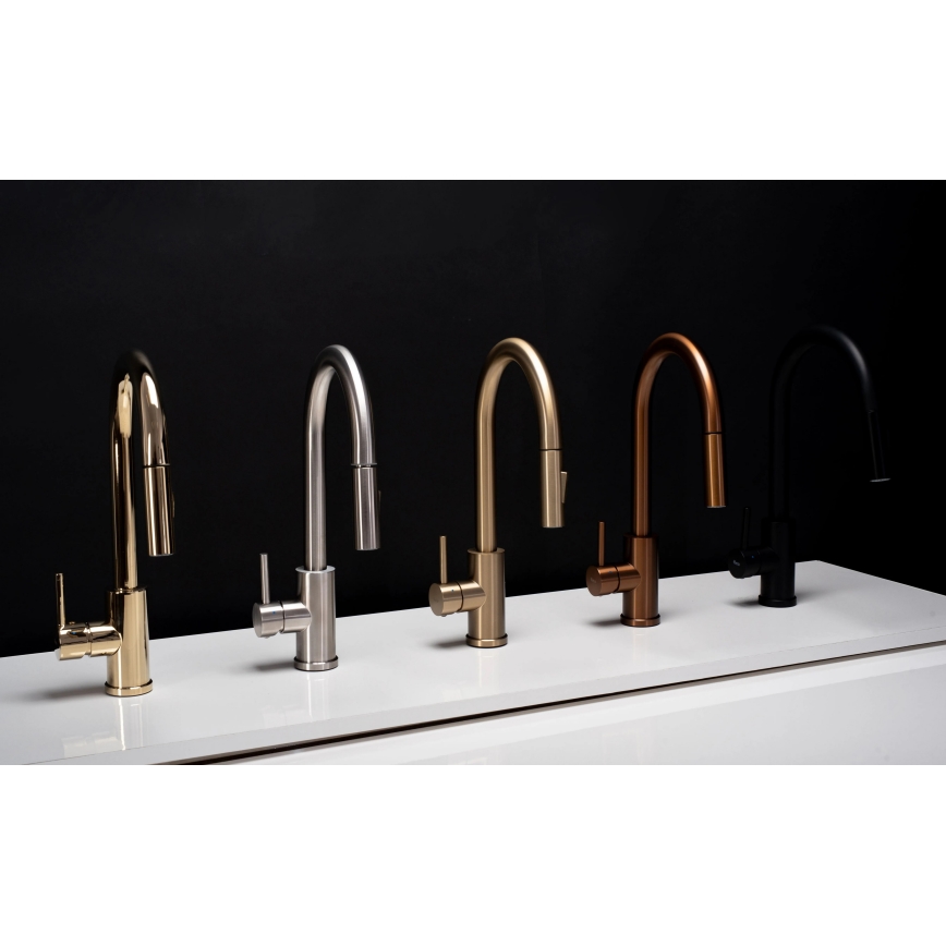 REA-B9147 - Küchenarmatur FRESH mit ausziehbarer Brause 39,5 cm matt schwarz