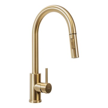 REA-B9148 - Spültischarmatur mit ausziehbarer Spülbrause FRESH 39,5 cm gebürstetes Gold