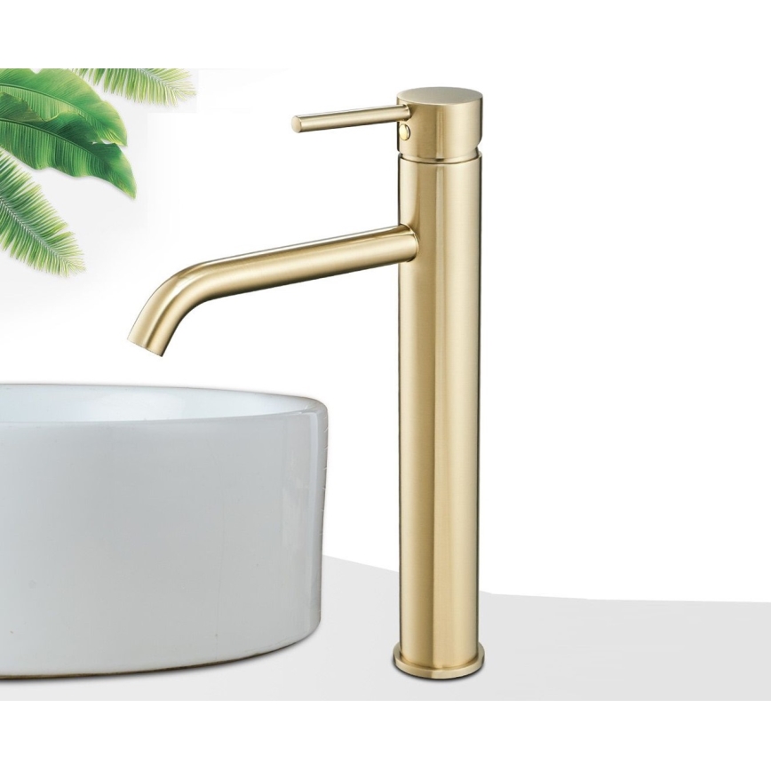 REA-B9409 - Waschtischarmatur LUNGO 28 cm gold