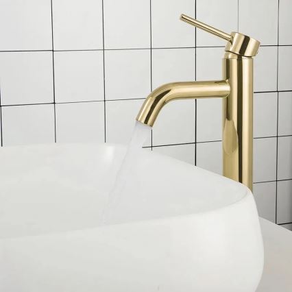 REA-B9409 - Waschtischarmatur LUNGO 28 cm gold