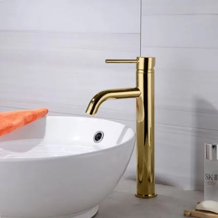 REA-B9409 - Waschtischarmatur LUNGO 28 cm gold