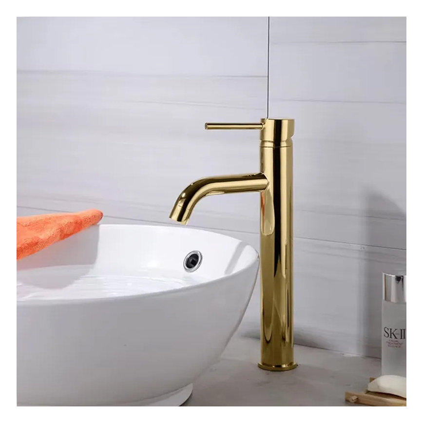 REA-B9409 - Waschtischarmatur LUNGO 28 cm gold