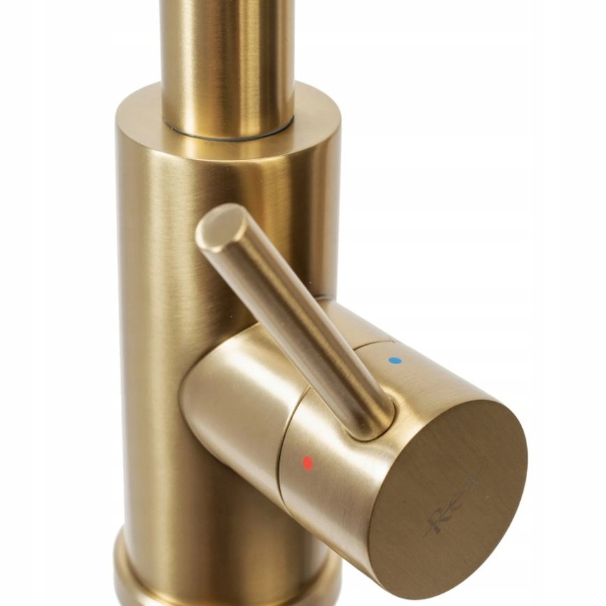 REA-B9842 - Touch-Spültischarmatur mit ausziehbarer Brause FRESH TOUCH 37 cm 4xAA in gebürstetem Gold
