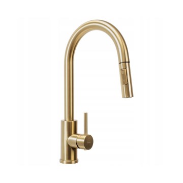 REA-B9842 - Touch-Spültischarmatur mit ausziehbarer Brause FRESH TOUCH 37 cm 4xAA in gebürstetem Gold