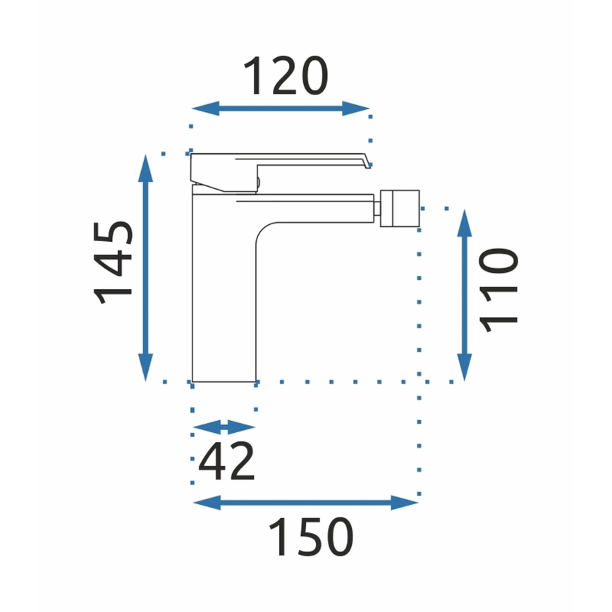 REA-B9970 - Bidetarmatur HASS 14,5 cm, gebürstetes Gold