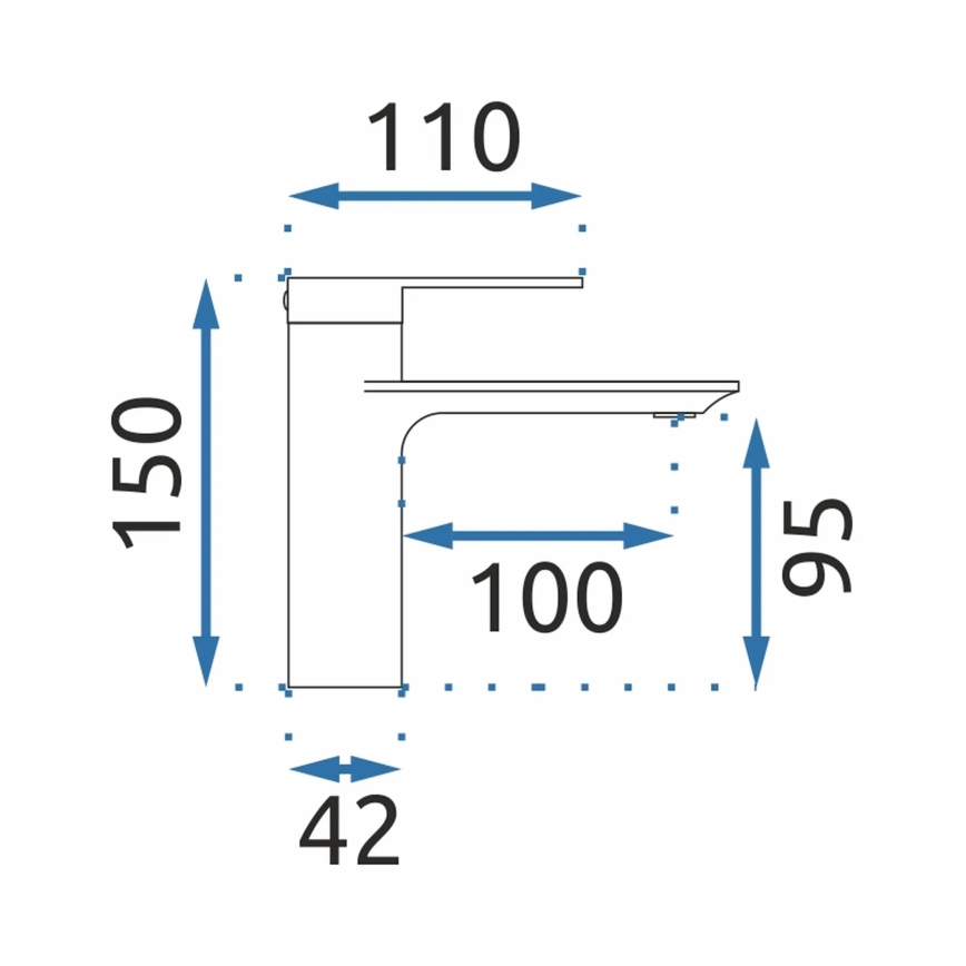 REA-B9981 - Waschtischarmatur STORM 15 cm goldfarben