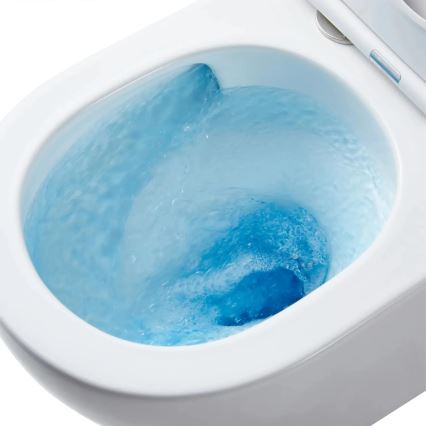 REA-C1259 - Wand-WC mit WC-Sitz CARLO MINI TORNADO RIMLESS Keramik/glänzend weiß