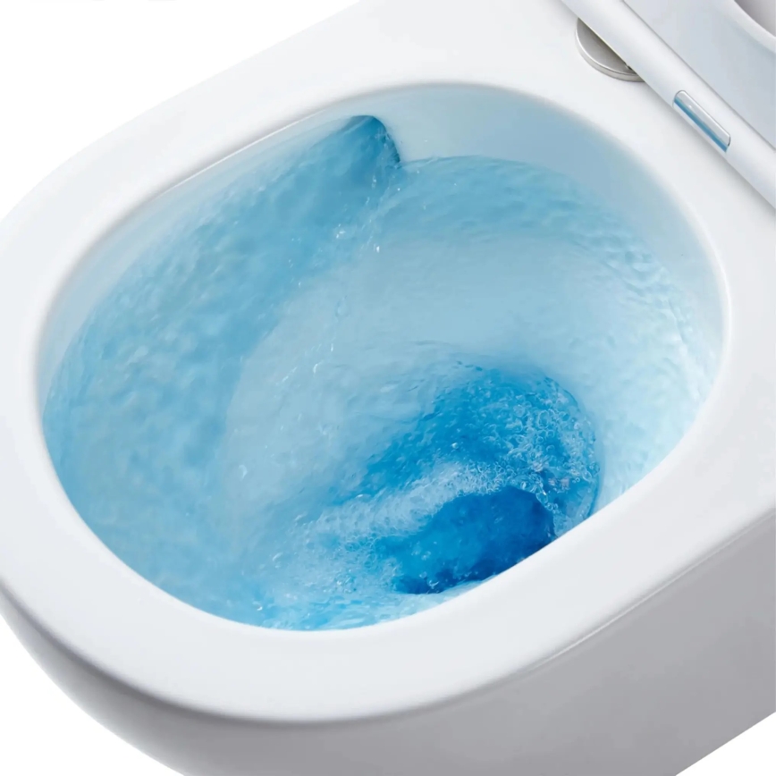 REA-C6390 - Wandhängendes WC mit WC-Sitz CARTER TORNADO RIMLESS, Keramik/Steinoptik