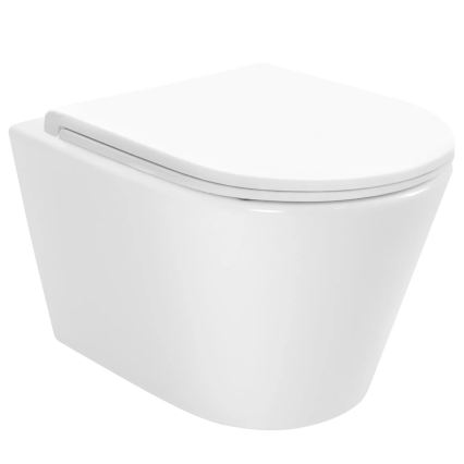 REA-C6800 - Wandhängendes WC mit WC-Sitz TITO TORNADO spülrandlos Keramik/weiß