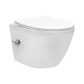 REA-C9701 - Wandhängendes WC mit Hand-Bidetbrause und WC-Sitz CARLO LUX Keramik/weiß